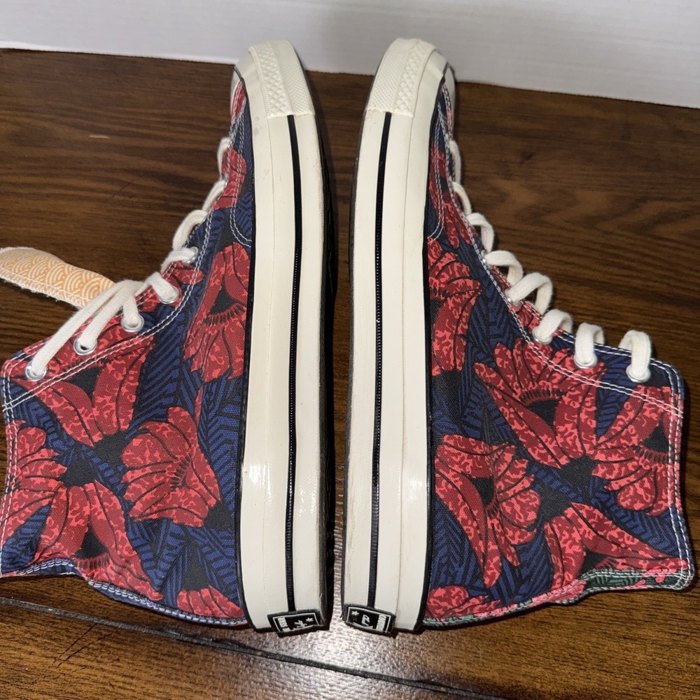 Converse Chuck 70 Hi FloralWave Print Mens 13 Red Black 167988C Sneaker - Picture 8 of 10